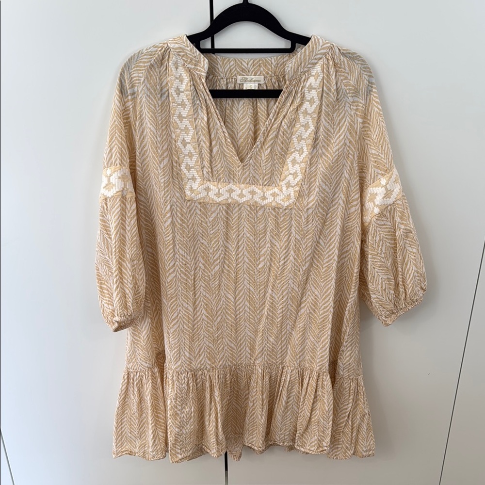 Shoshanna- Bohemian Beige Blouse/ Great Cover up